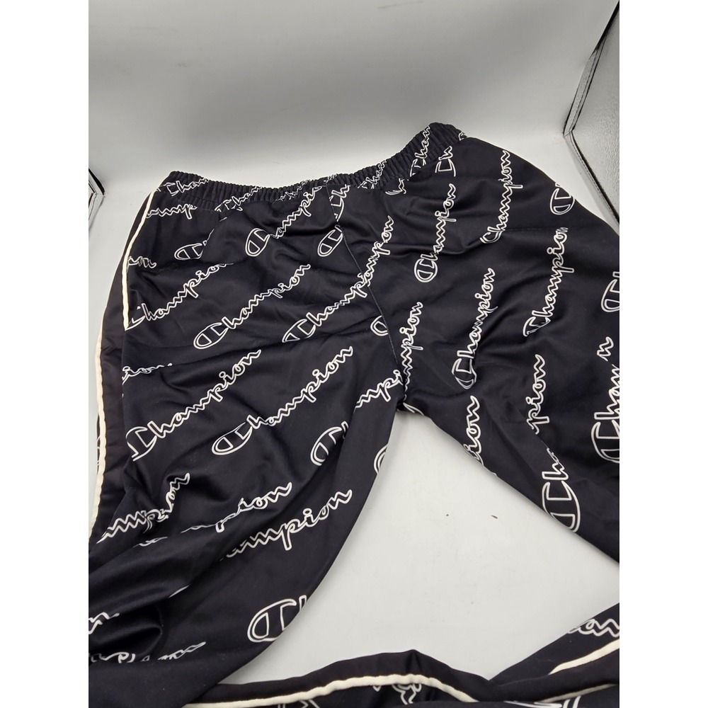 Champion Athletic Drawstring Pants Pattern Black White Medium Mens Women's - Picture 12 of 14